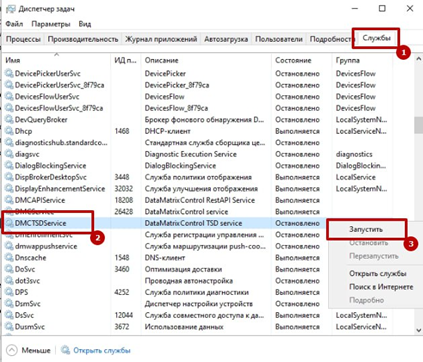 Контроль запуска системных служб