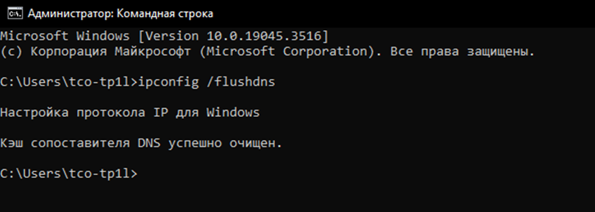 ipconfig /flushdns